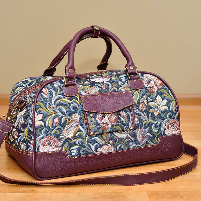 Colorful feminine travel bag